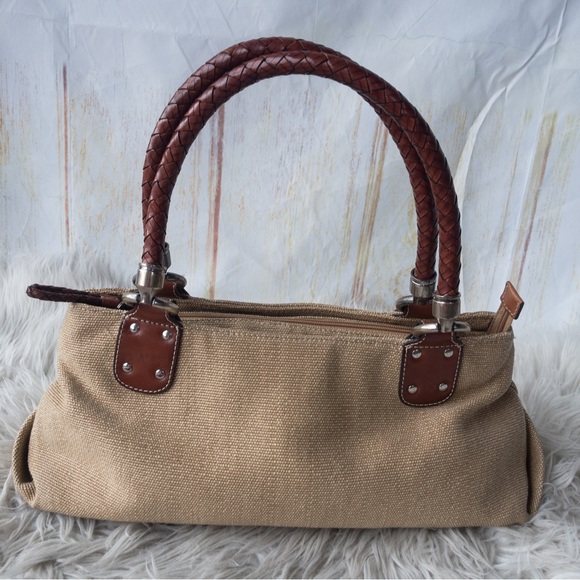 FOSSIL Shoulder Bag Purse with Woven Leather Straps - Picture 6 of 16